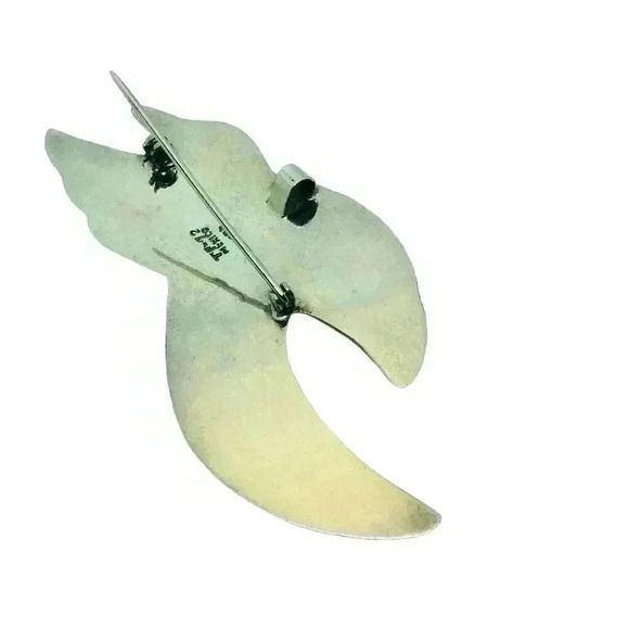 Vintage Brooch MCM Taxco Mexico 925 Sterling Silver Big Mid Century Mod 1940 - Picture 6 of 8